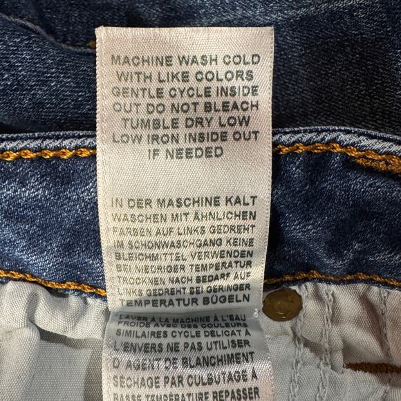 True Religion SZ 30 Stella Jeans Cropped Mid-Rise Distressed Stretch Whiskered - Picture 10 of 11